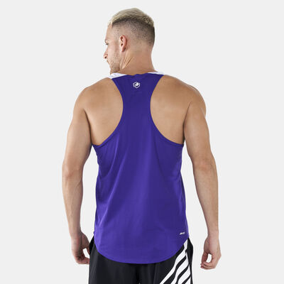 New Balance Men's Printed Fast Flight Tank Top Purple