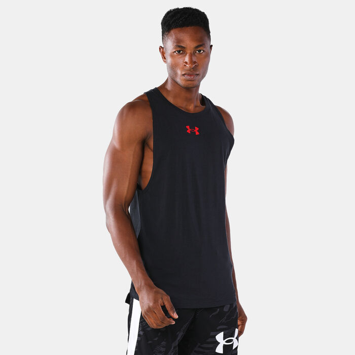 Under Armour Men's Baseline Cotton Tank Top Black Under Armour Men's Baseline Cotton Tank Top Black image number 0