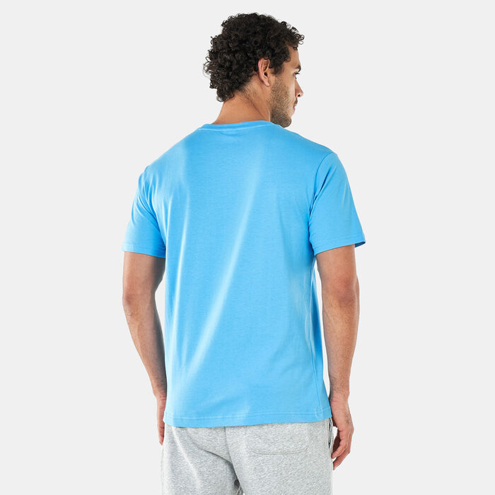 New Balance Men's Essentials Celebrate Split Logo T-Shirt Blue New Balance Men's Essentials Celebrate Split Logo T-Shirt Blue image number 1