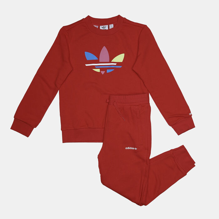 adidas Originals Kids' Sweatshirt and Pants Set Red adidas Originals Kids' Sweatshirt and Pants Set Red image number 0