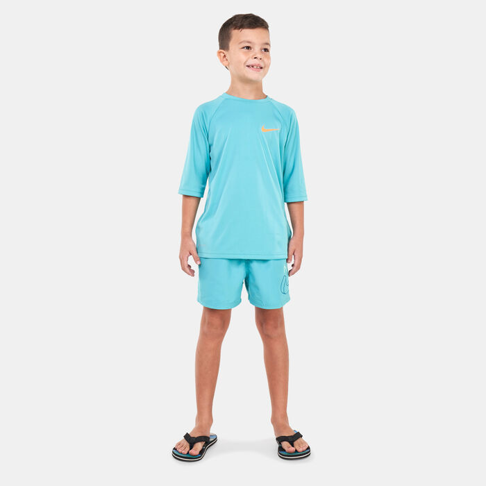Nike Swim Kids' Short Sleeve Hydroguard Green image number 2