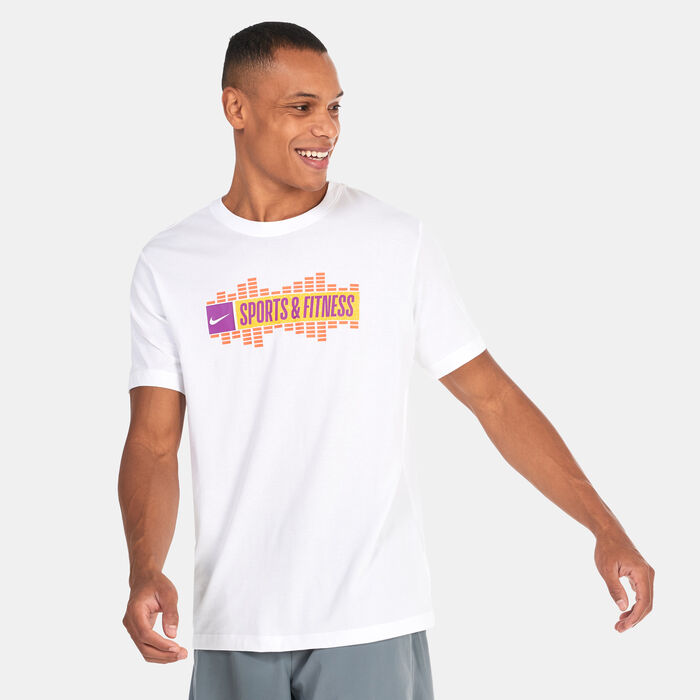 Nike Men's Dri-FIT Graphic Print T-Shirt White image number 0