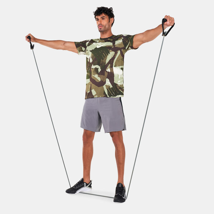 Nike Men's Dri-FIT Camo Print Training T-Shirt Green image number 2