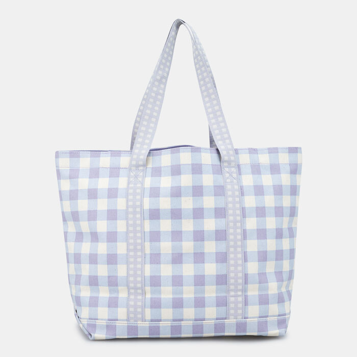 Vans Women's Mixed Up Gingham Tote Bag Purple Vans Women's Mixed Up Gingham Tote Bag Purple image number 2