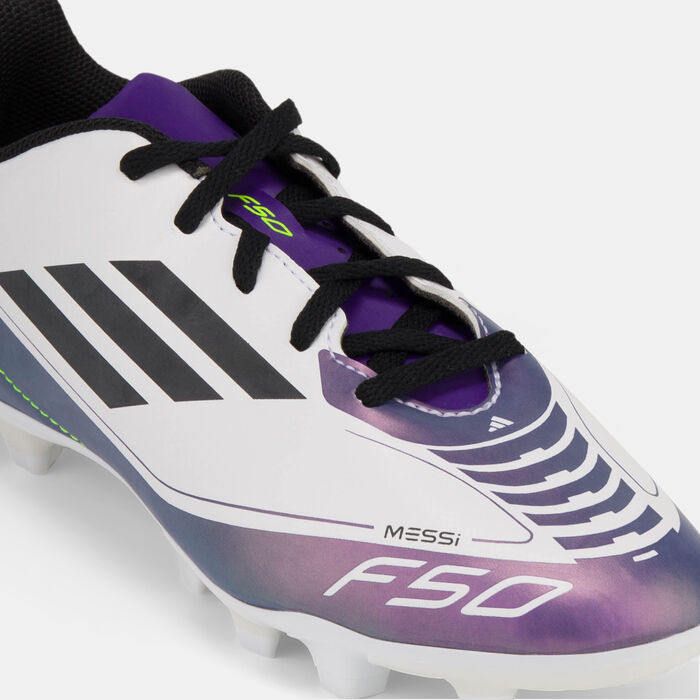 adidas Kids' F50 Club Messi Multi-Ground Football Shoes White adidas Kids' F50 Club Messi Multi-Ground Football Shoes White image number 4