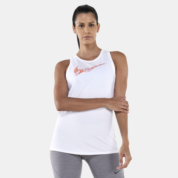 Nike Women's Dri-FIT V-Day Tank Top White Nike Women's Dri-FIT V-Day Tank Top White image number 0
