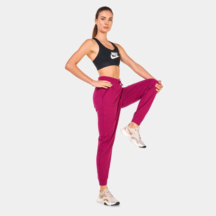 Nike Women's Yoga Dri-FIT 7/8 Fleece Joggers Pink Nike Women's Yoga Dri-FIT 7/8 Fleece Joggers Pink image number 2