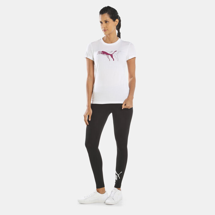 PUMA Women's Power Graphic T-Shirt White PUMA Women's Power Graphic T-Shirt White image number 2