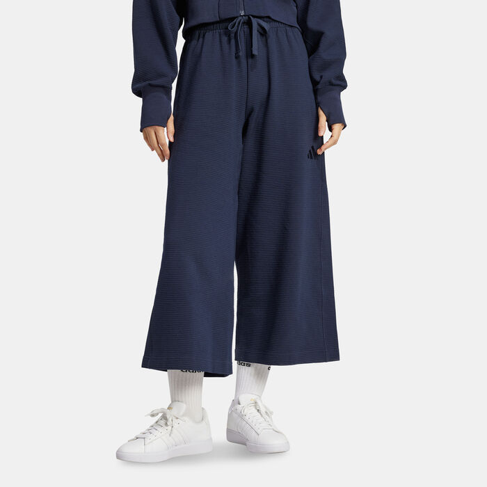 adidas Women's ALL SZN 7/8 Wide Leg Joggers Blue image number 0