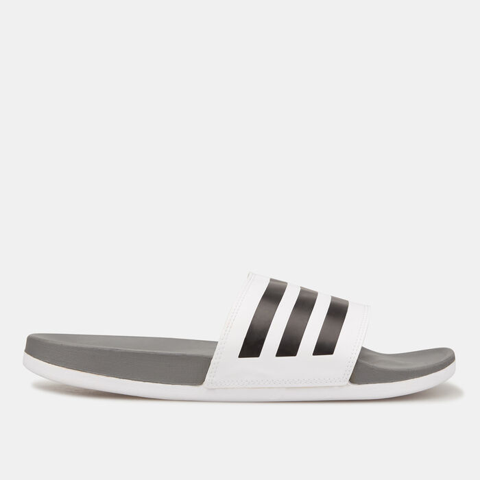 adidas Adilette Comfort Slides White adidas Adilette Comfort Slides White image number 1