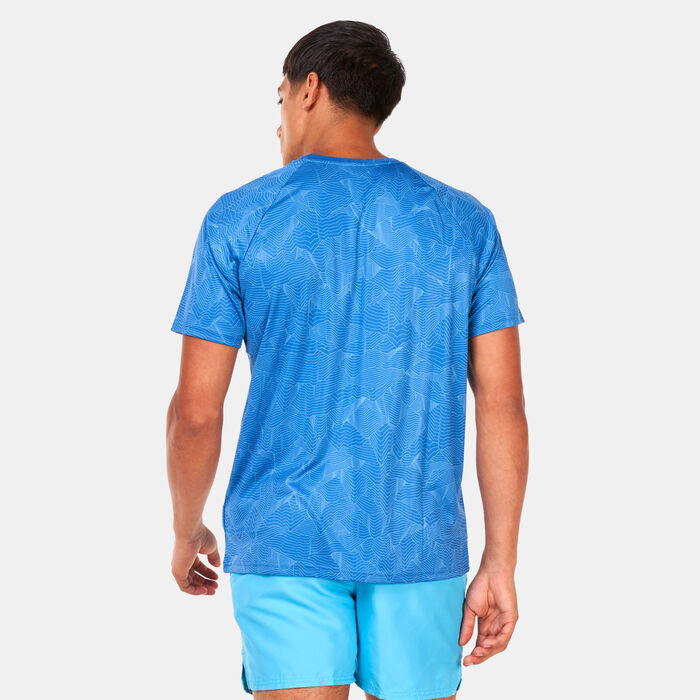 Nike Swim Men's Rashguard Blue Nike Swim Men's Rashguard Blue image number 1
