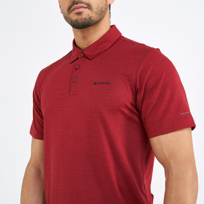 Columbia Men's Tech Trail™ Polo T-Shirt Red Columbia Men's Tech Trail™ Polo T-Shirt Red image number 3