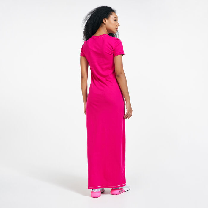 Nike Women's Sportswear Icon Clash Maxi Dress Pink image number 1