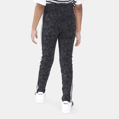 adidas Originals Kids' High-Waisted Allover Print Leggings Black