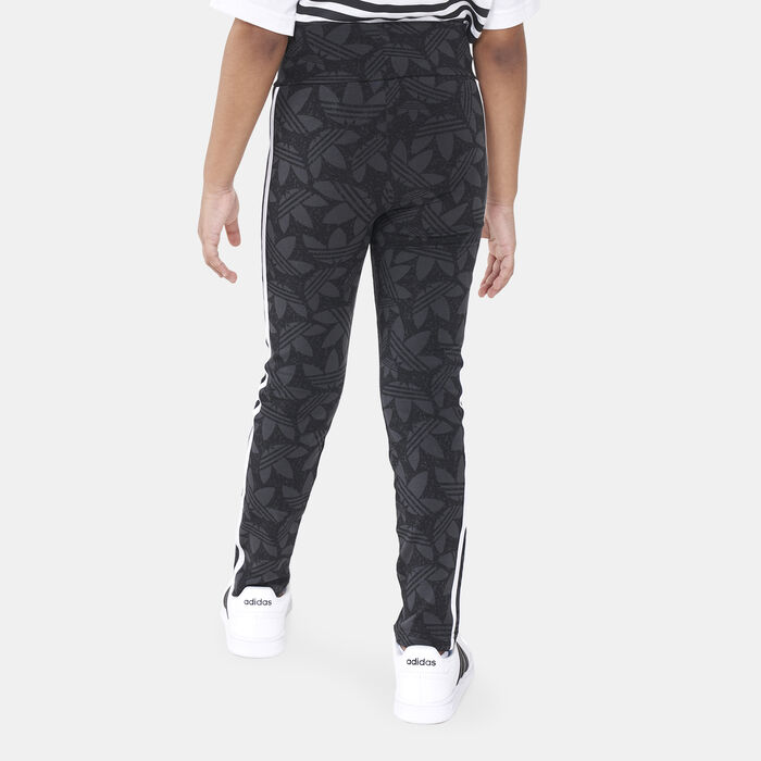 adidas Originals Kids' High-Waisted Allover Print Leggings Black image number 1