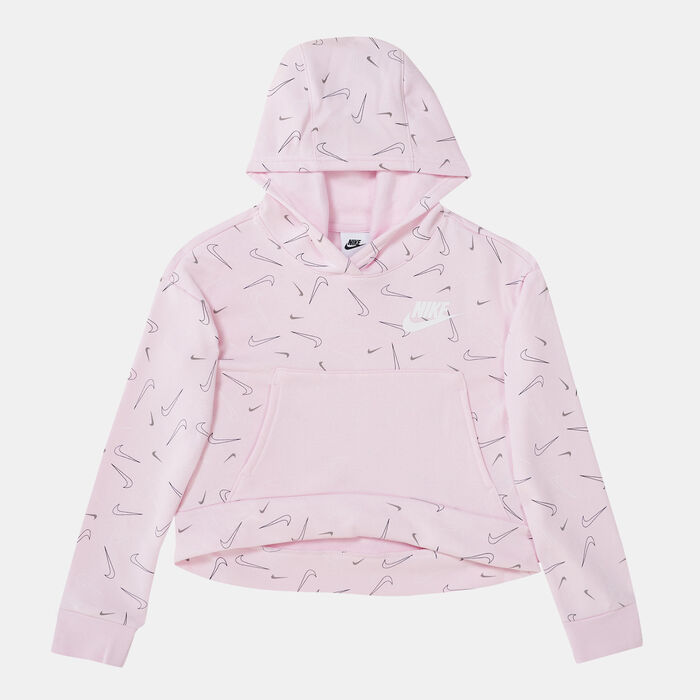 Nike Kids' Sportswear Printed Fleece Hoodie (Older Kids) Pink Nike Kids' Sportswear Printed Fleece Hoodie (Older Kids) Pink image number 0
