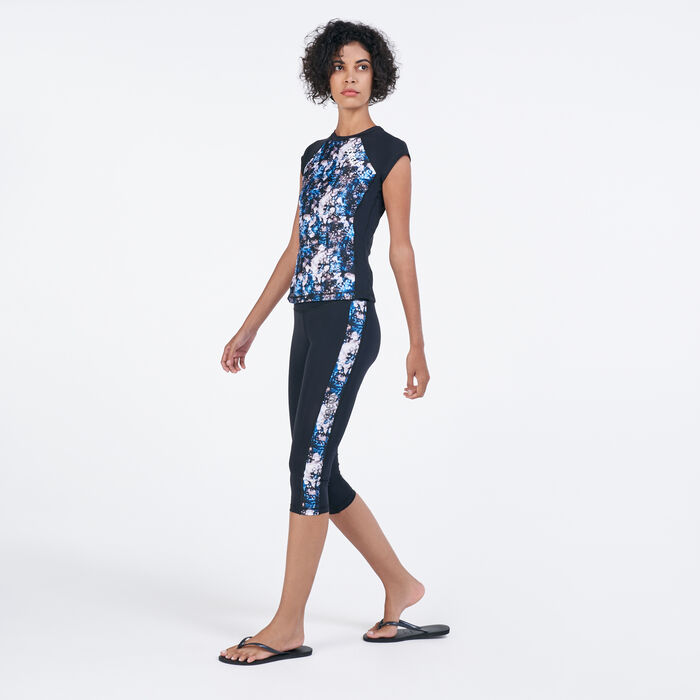 COEGA Women's 3/4 Swimming Leggings Black COEGA Women's 3/4 Swimming Leggings Black image number 2