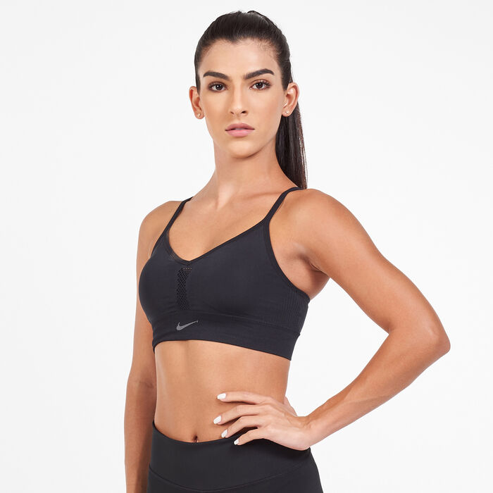 Nike Women's Indy Light-Support Padded Seamless Sports Bra Black Nike Women's Indy Light-Support Padded Seamless Sports Bra Black image number 0