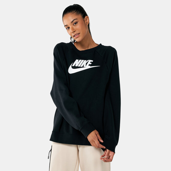 Nike Women's Sportswear Essential Graphic Sweatshirt (Plus Size) Black image number 0