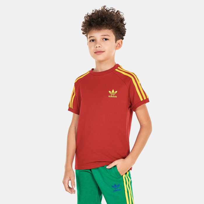 adidas Originals Kids' Adicolor 3-Stripes T-Shirt Red adidas Originals Kids' Adicolor 3-Stripes T-Shirt Red image number 0