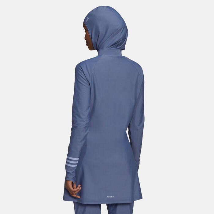 adidas Women's 3-Stripes Swimming Top Blue image number 3