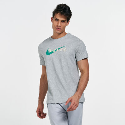 Nike Men's Dri-FIT Running T-Shirt Grey