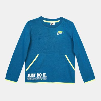 Nike Kids' Sportswear Illuminate Crew Sweatshirt Green Nike Kids' Sportswear Illuminate Crew Sweatshirt Green