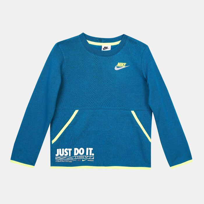 Nike Kids' Sportswear Illuminate Crew Sweatshirt Green Nike Kids' Sportswear Illuminate Crew Sweatshirt Green image number 0
