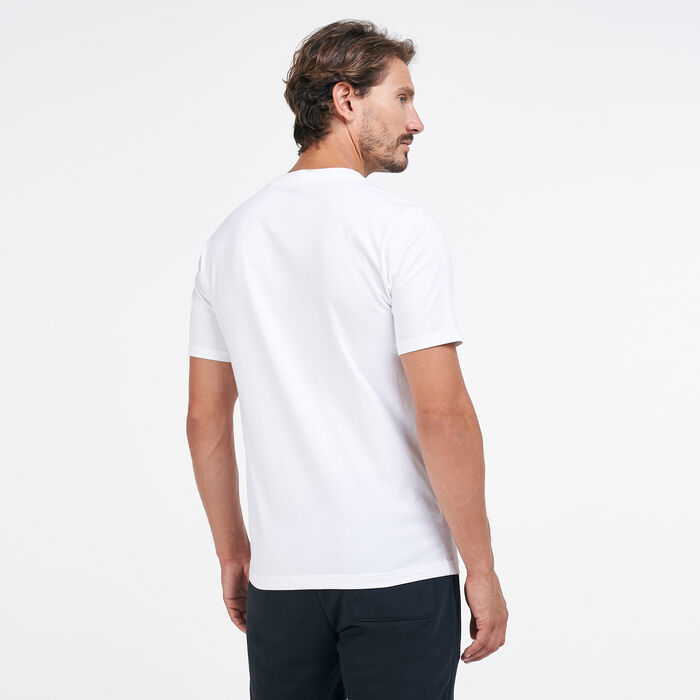 New Balance Men's Essentials Stacked Logo T-Shirt White New Balance Men's Essentials Stacked Logo T-Shirt White image number 1