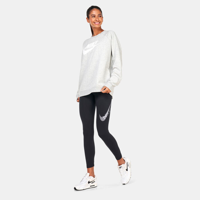 Nike Women's Sportswear Swoosh High-Waisted Leggings Black Nike Women's Sportswear Swoosh High-Waisted Leggings Black image number 2