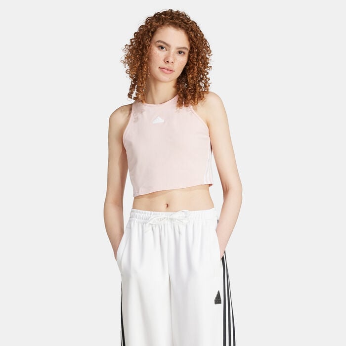 adidas Women's Future Icons 3-Stripes Tank Top Pink adidas Women's Future Icons 3-Stripes Tank Top Pink image number 0
