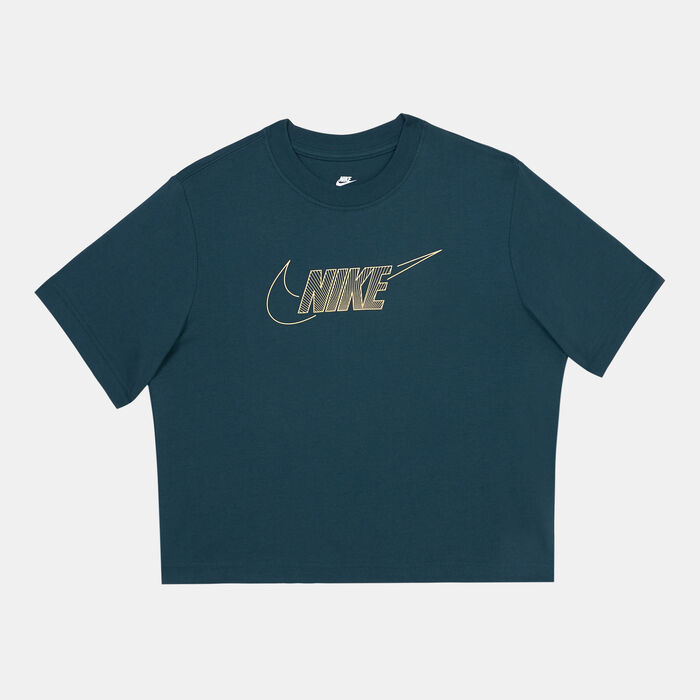 Nike Kids' Sportswear Boxy T-Shirt (Older Kids) Green Nike Kids' Sportswear Boxy T-Shirt (Older Kids) Green image number 0
