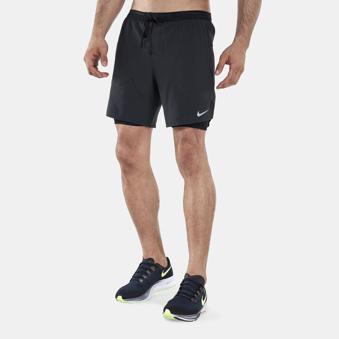 Nike Men's Stride Dri-FIT 2-in-1 Running Shorts Black image number 0