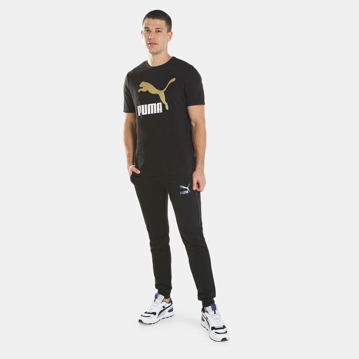 PUMA Men's Classics Metallic Logo Tee Black PUMA Men's Classics Metallic Logo Tee Black image number 2