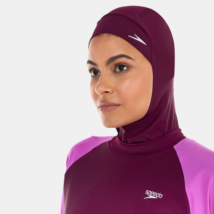 Speedo Women's Modest 3-Piece Swimsuit Purple image number 3