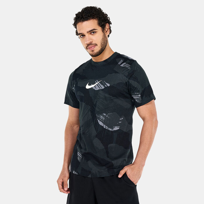 Nike Men's Dri-FIT Camo Print Training T-Shirt Black Nike Men's Dri-FIT Camo Print Training T-Shirt Black image number 0