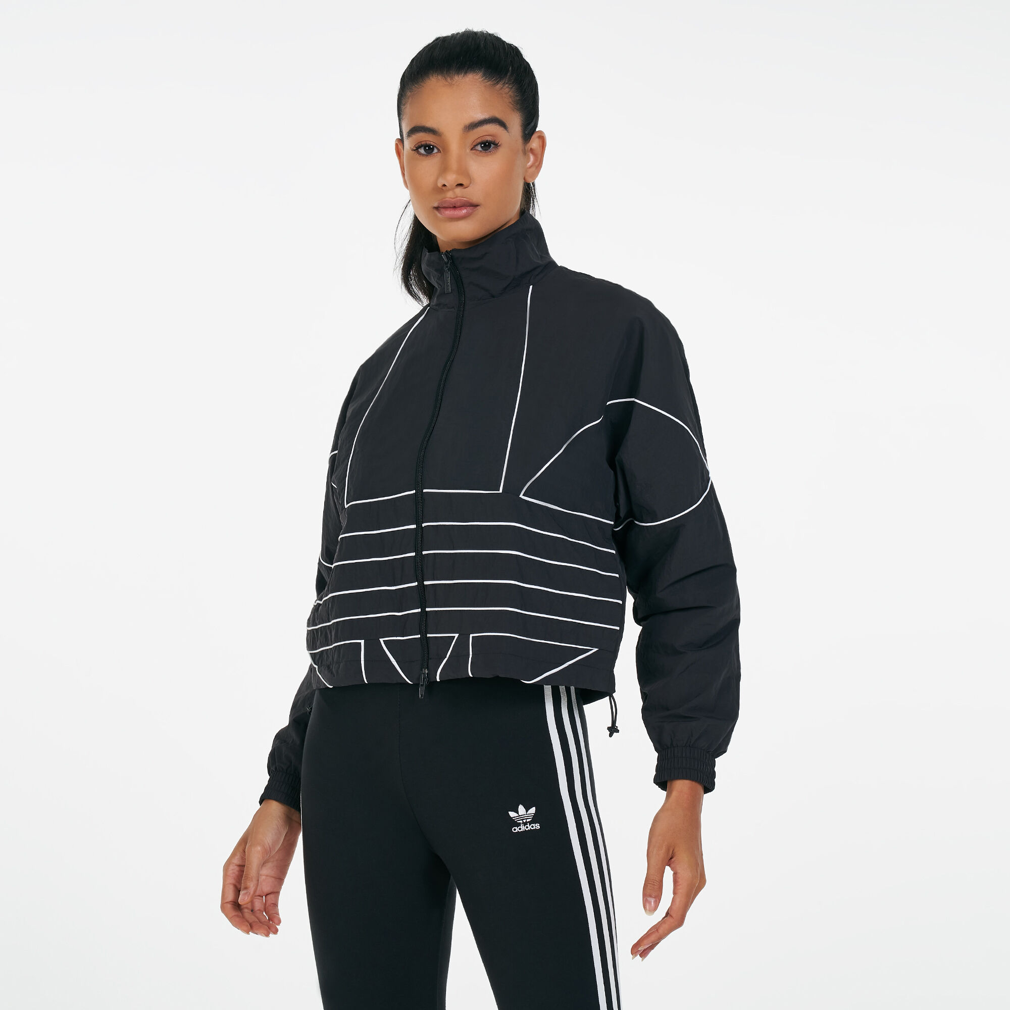 Women's adidas originals large logo track jacke sale