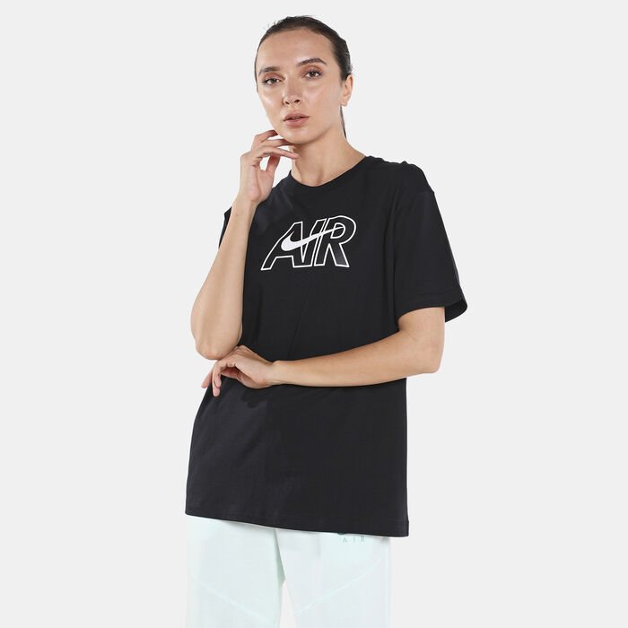 Nike Women's Air Sportswear T-Shirt Black Nike Women's Air Sportswear T-Shirt Black image number 0