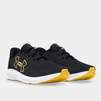 Under Armour Men's Charged Pursuit 3 Big Logo Running Shoes Grey Under Armour Men's Charged Pursuit 3 Big Logo Running Shoes Grey