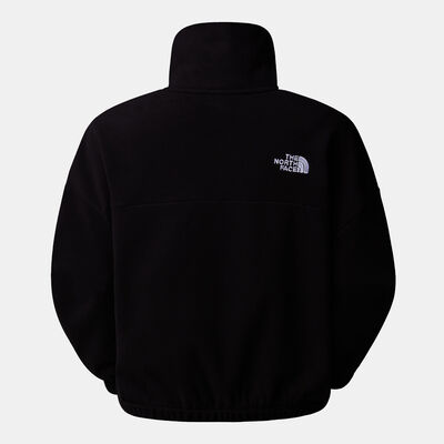 The North Face Women's 100 Glacier 1/2-Zip Fleece Top Black