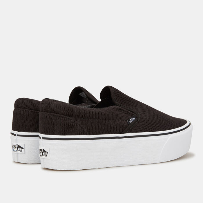 Vans Woven Classic Slip-On Stackform Unisex Shoe Black Vans Woven Classic Slip-On Stackform Unisex Shoe Black image number 2