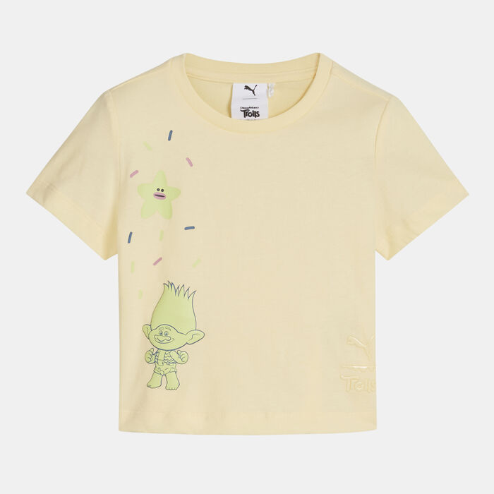 PUMA Kids' x TROLLS Graphic T-Shirt Beige PUMA Kids' x TROLLS Graphic T-Shirt Beige image number 0