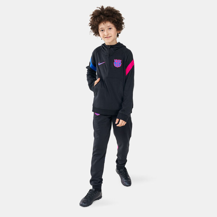 Nike Kids' Dri-FIT F.C. Barcelona Half-Zip Hoodie (Older Kids) Black Nike Kids' Dri-FIT F.C. Barcelona Half-Zip Hoodie (Older Kids) Black image number 2